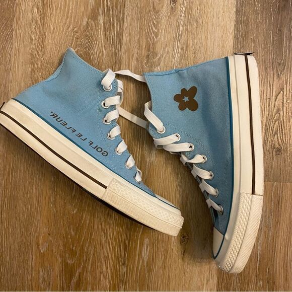 Converse x Golf Le Fleur Chuck 70 High Top Gulf Stream blue retro Women 7.5 EUC - Picture 9 of 15